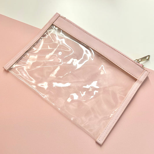 Pink Clear Cosmetic Pouch - Style By Shanny